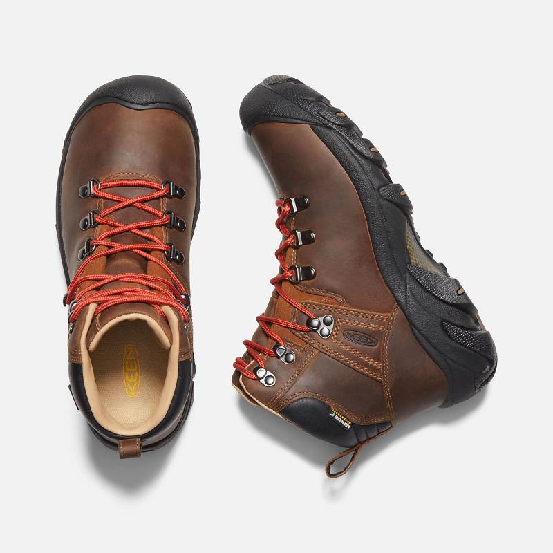 Keen Pyrenees Wanderstiefel Damen DE-17250 Syrup - Keen Damenschuhe Braun